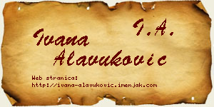 Ivana Alavuković vizit kartica